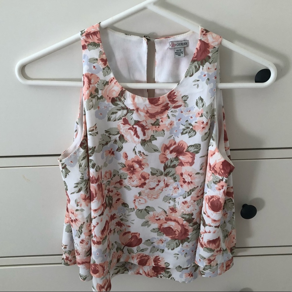 White blouse with flower print